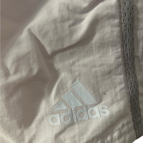 A soft pink and grey pair of Adidas shorts in extra large - Picture 3 of 7